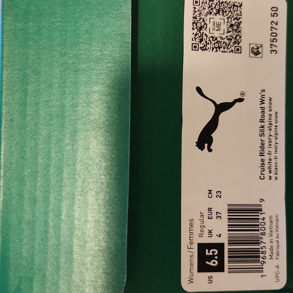 Puma White and Beige Athletic Shoes - Picture 8 of 8